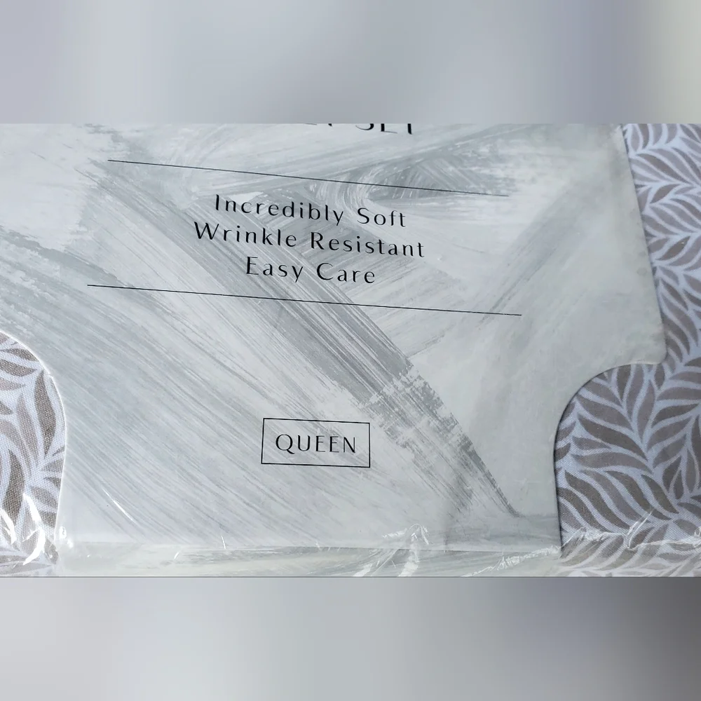 Lavender Leaf 4-Piece Sheet Set - Queen